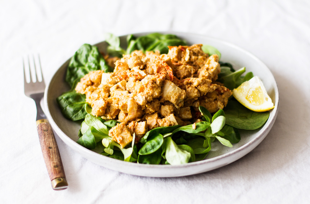 Lighter Tofu Tahini Scramble