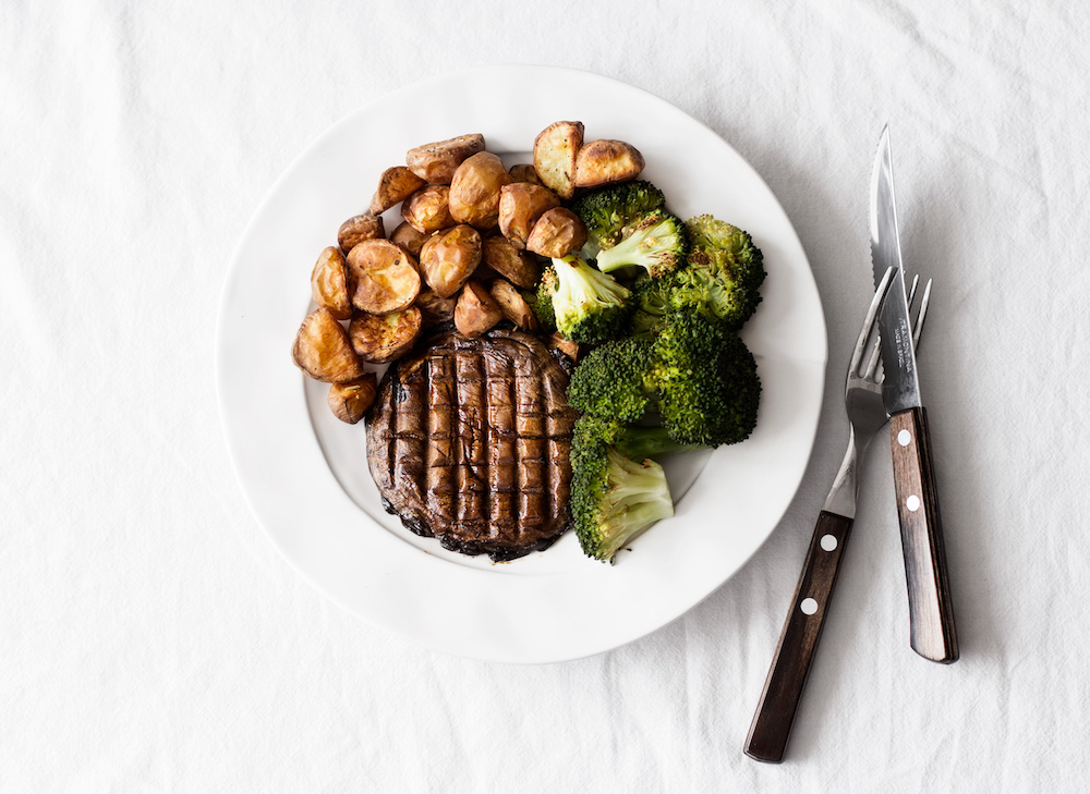 The PLANTSTRONG Meal Planner Portobello Steaks with Roasted Potatoes