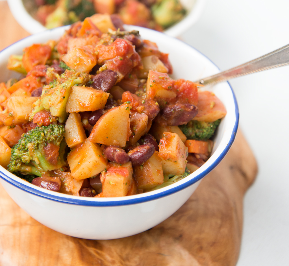 The Blue Zones Meal Planner Rustic Veggie Bowl