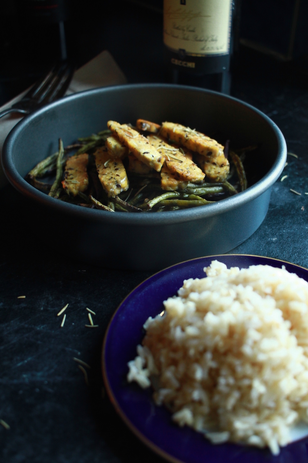 The PLANTSTRONG Meal Planner Herbed Tempeh & Green Beans