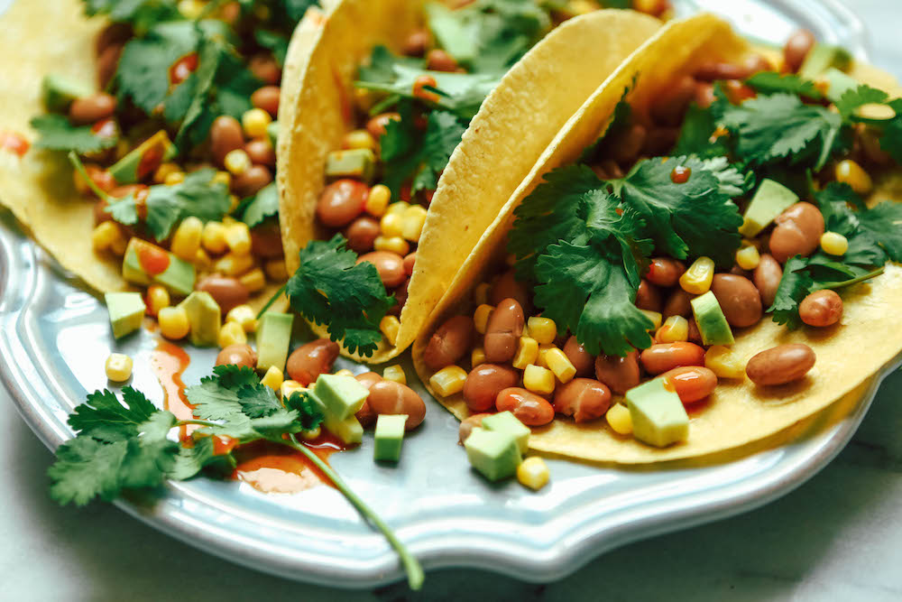 The Blue Zones Meal Planner Fresh Corn, Avocado and Cilantro Tacos